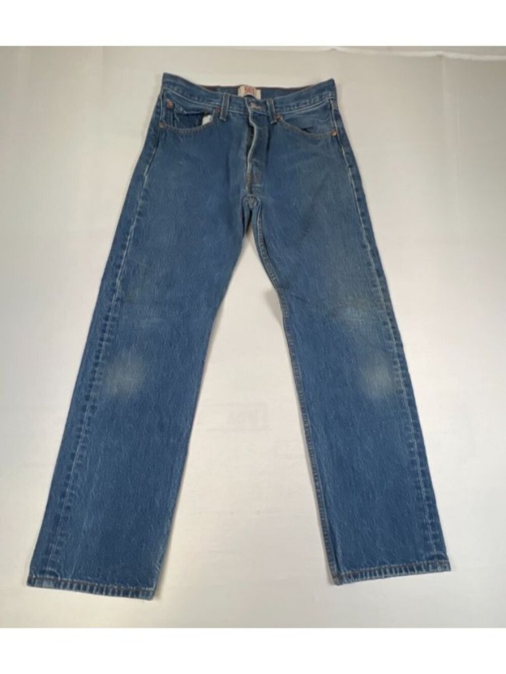 Levi's 501 Men's W32 L34 Original Fit Button Fly Medium Wash Denim Jeans